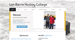 Desktop Screenshot of lenbarriehockeycollege.com